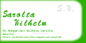 sarolta wilhelm business card